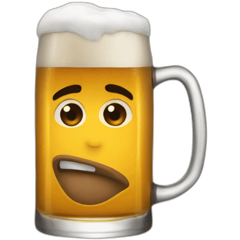 The rock drink beer emoji