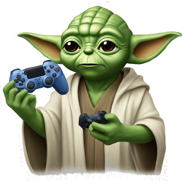 Yoda holding a PS5 controller emoji