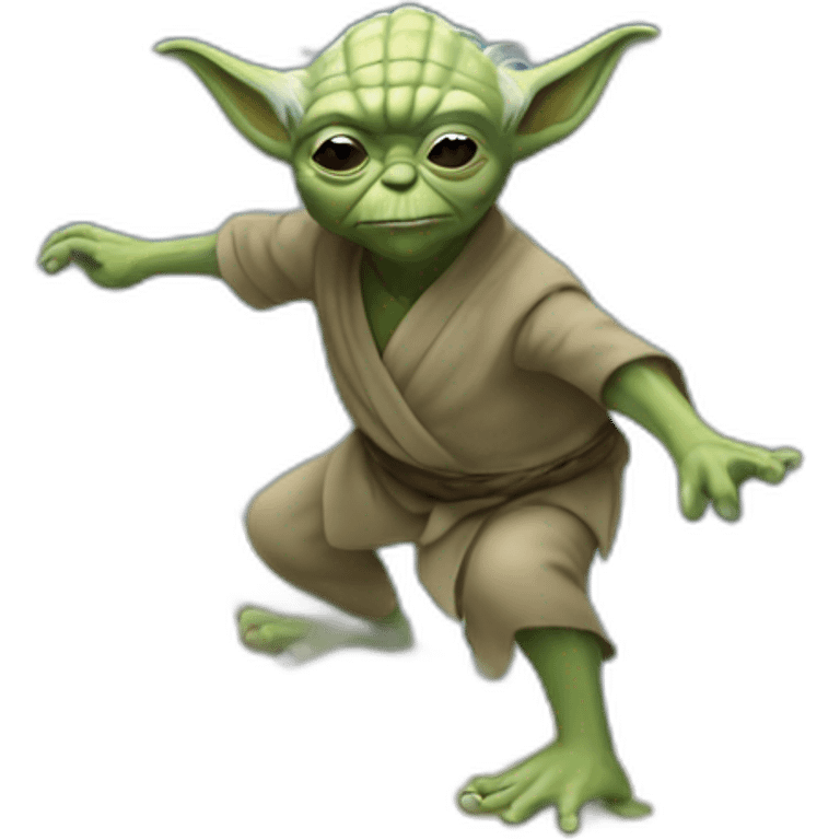 Surfing yoda emoji