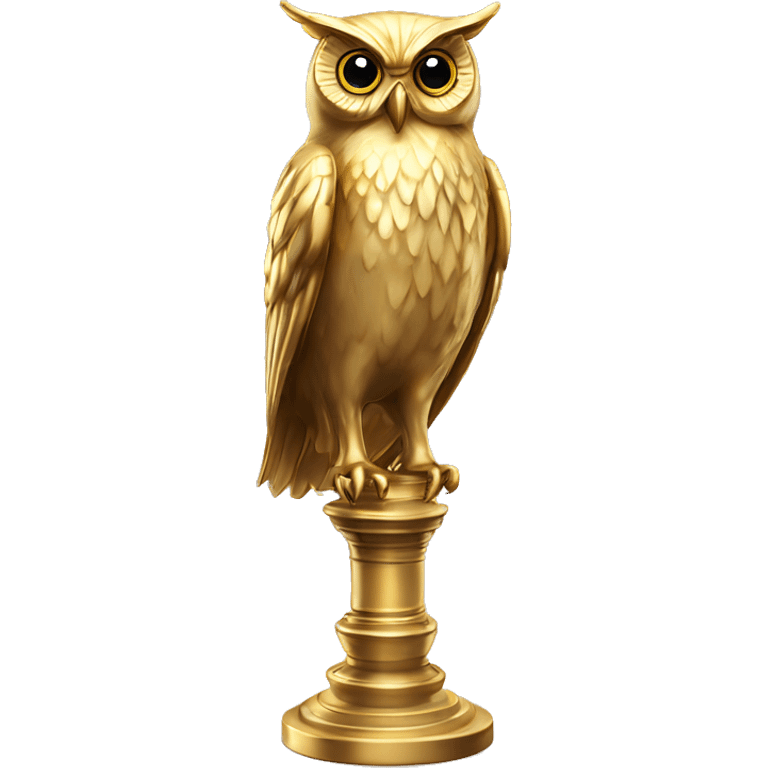 Dumbledore's owl gold skinny tall lectern  with candles emoji