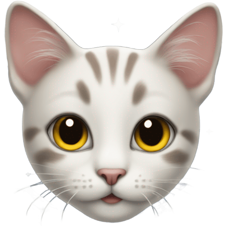 A cute cat on the moon  emoji