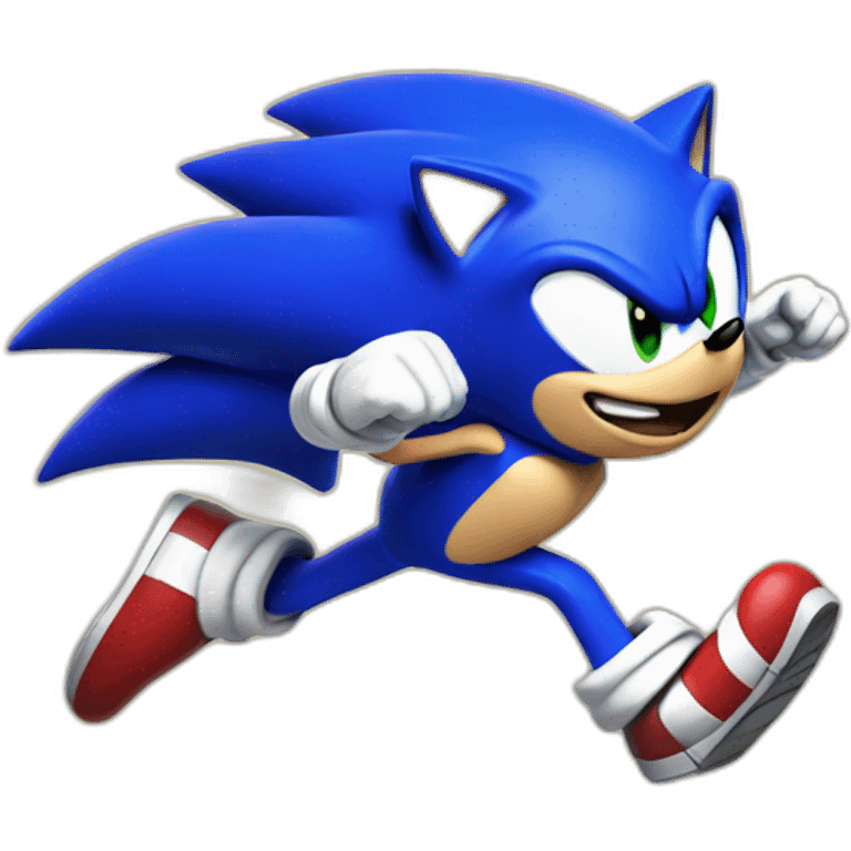 Sonic running emoji