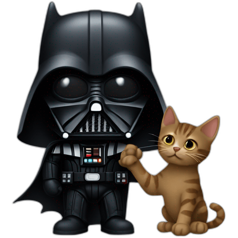 Darth Vader holding a cat emoji