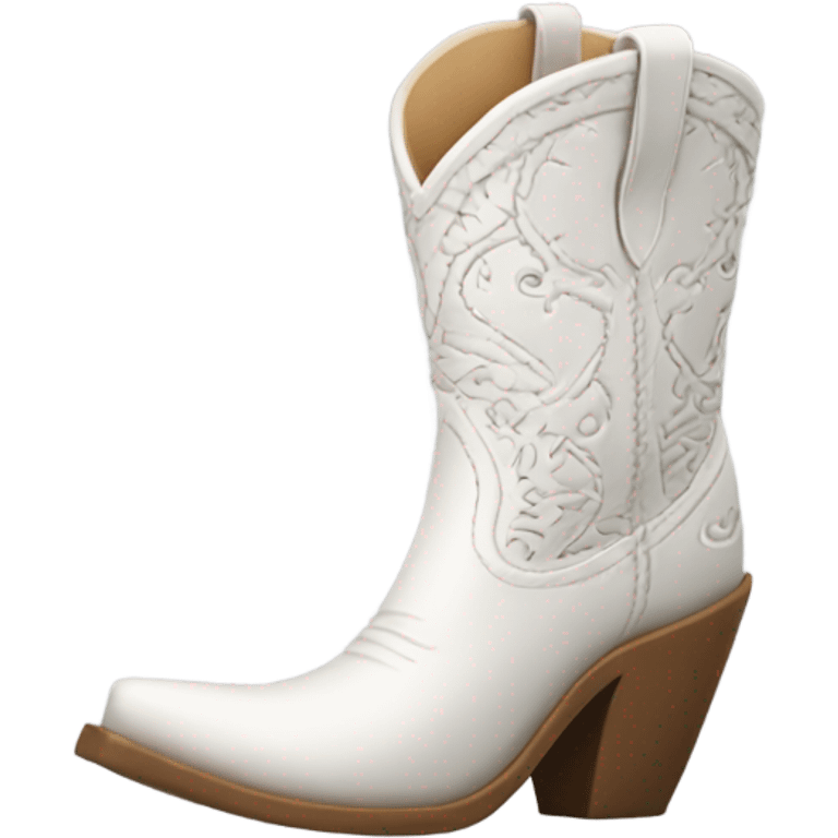 White cowgirl boot emoji