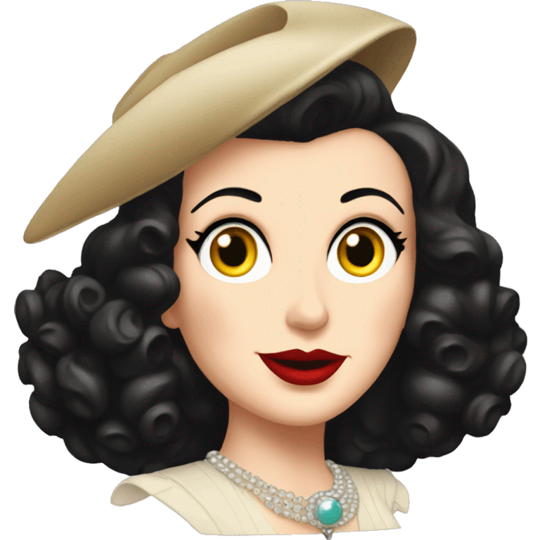 Hedy Lamarr with wifi antenna emoji