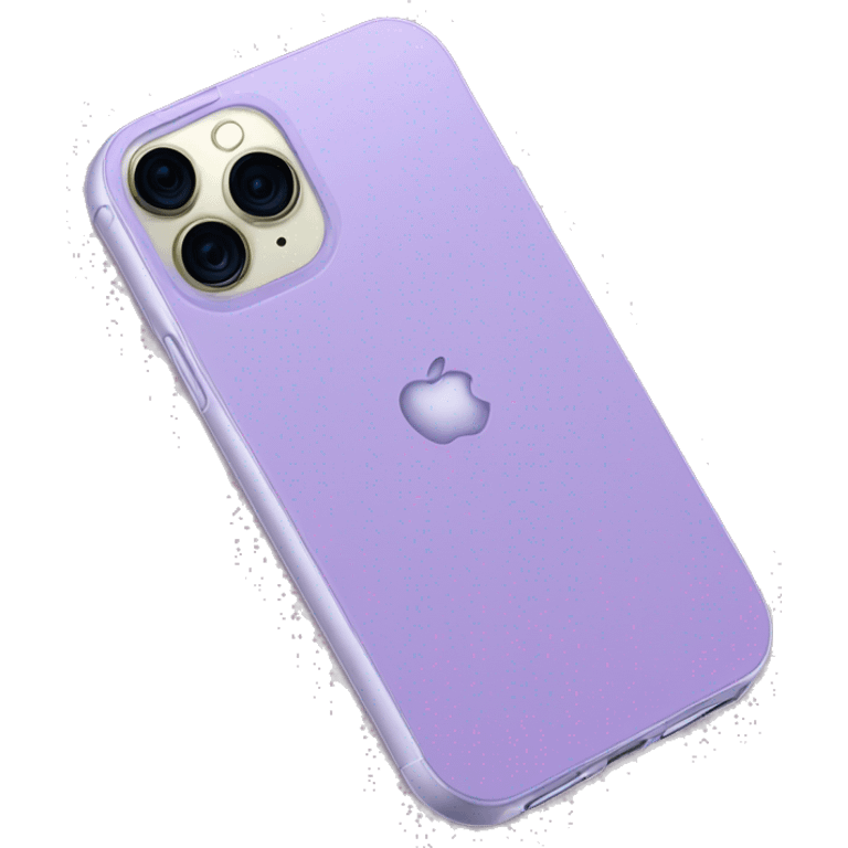 iPhone 14 pro in lilac case emoji