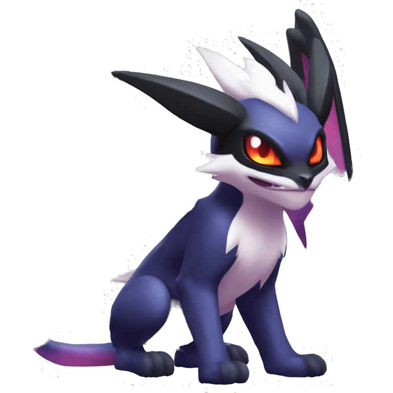 Edgy Cool Kawaii Litten/Noivern-Noibat-Absol-Pokémon Full Body emoji