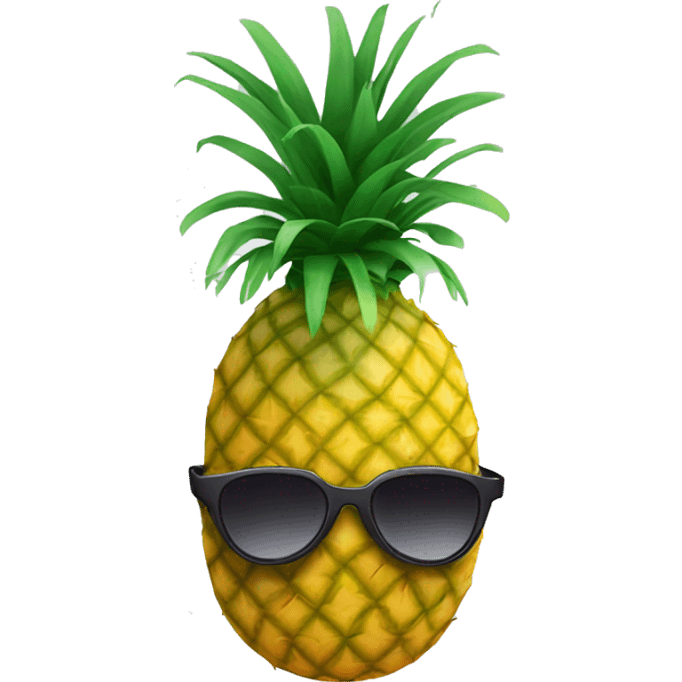 Upsidedown pineapple wearing sunglasses emoji