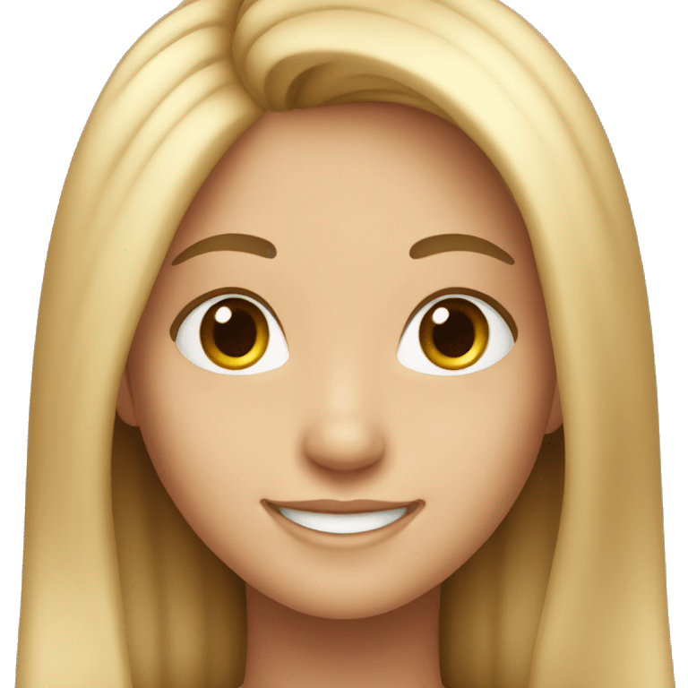 Pretty smiling girl with long hair emoji