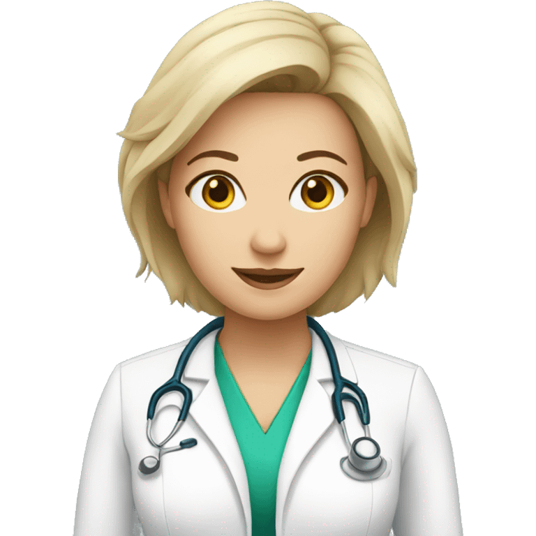 white women doctor emoji