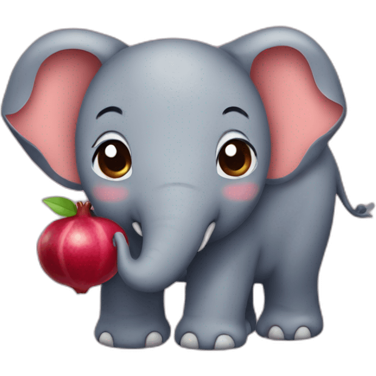 elephant Pomegranate emoji