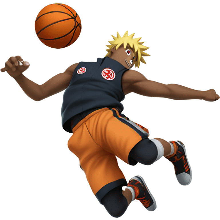 Naruto dunking a basketball emoji