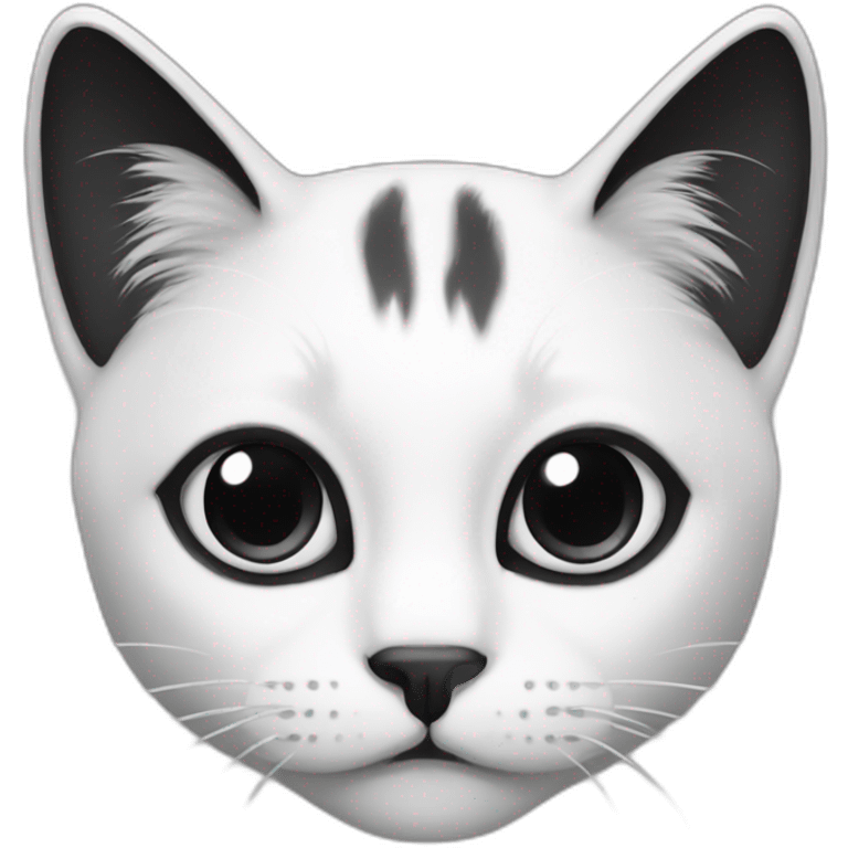 Cat white and black emoji