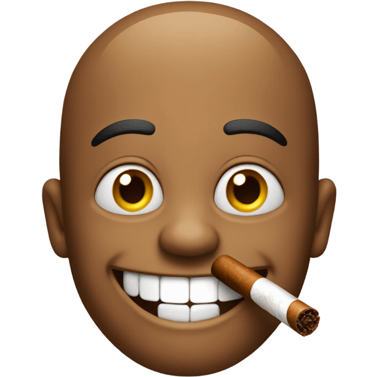 Happy face with cigar emoji