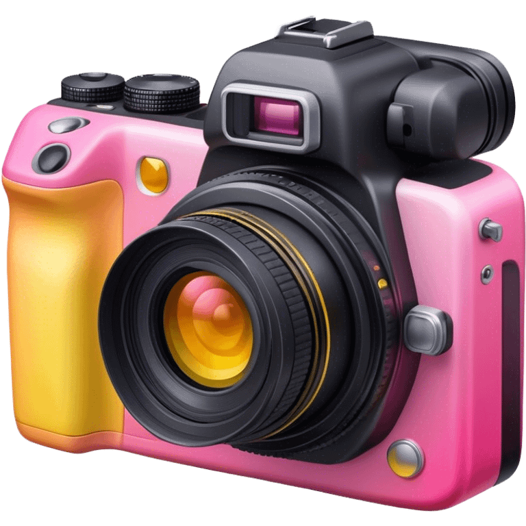 yellow/pink gradient professional camera emoji