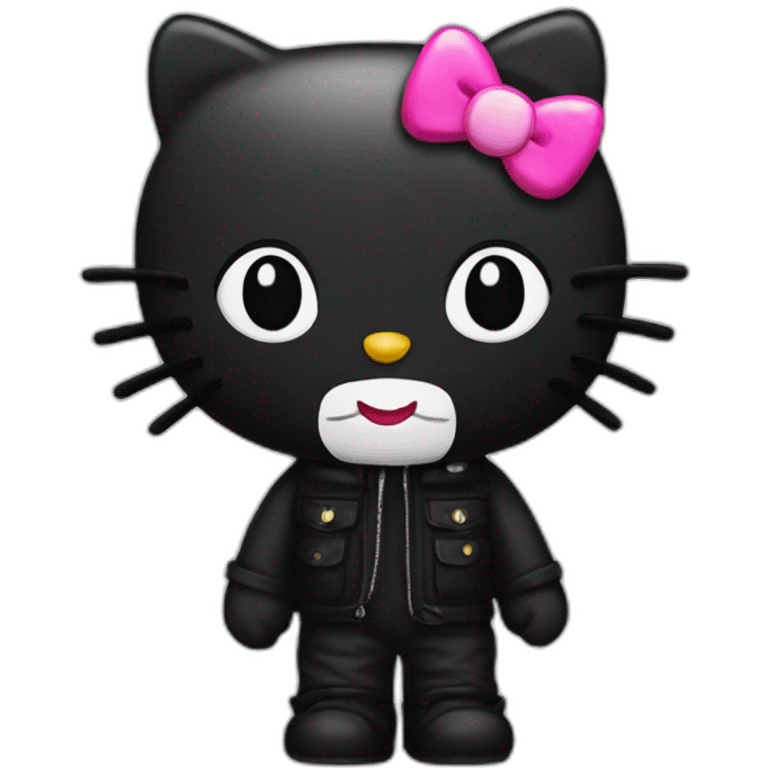 dark Hello kitty emoji