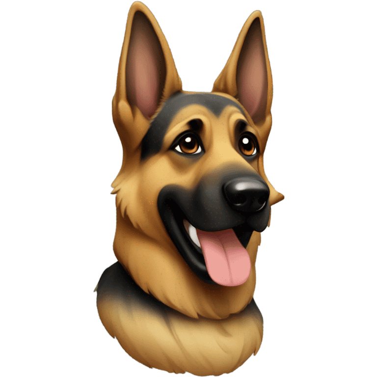 German shepherd dog with smoke  emoji