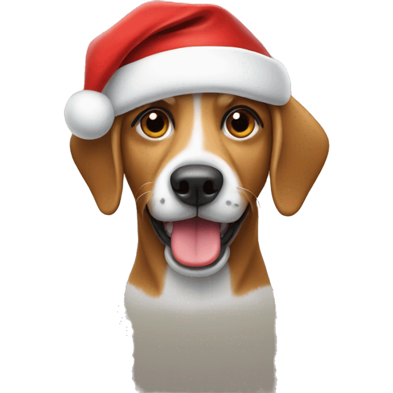 dog wearing santa hat  emoji