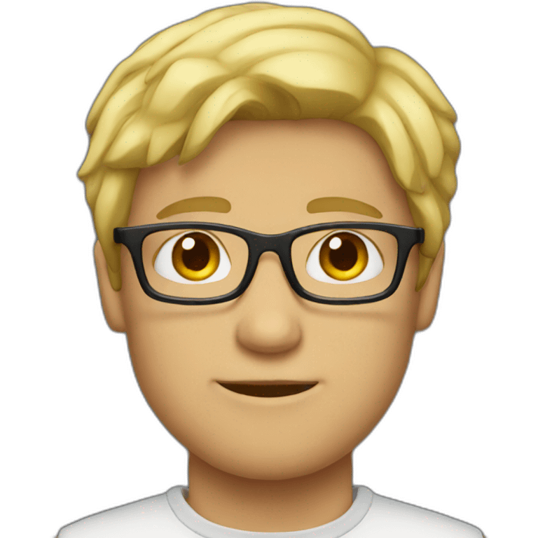 blond man with glasses emoji