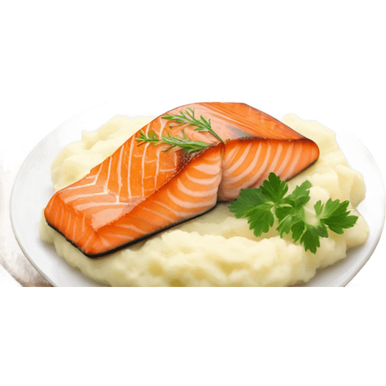 Salmon & mashed potatoes  emoji