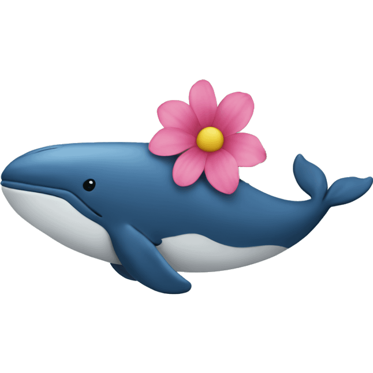 Whale and flower emoji