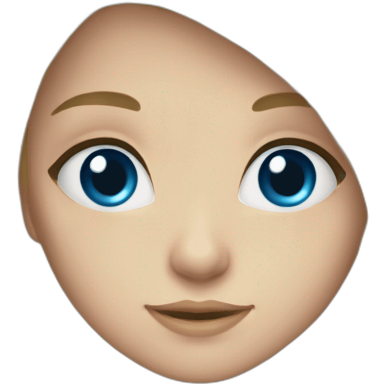 Long hair blue eyes girl emoji