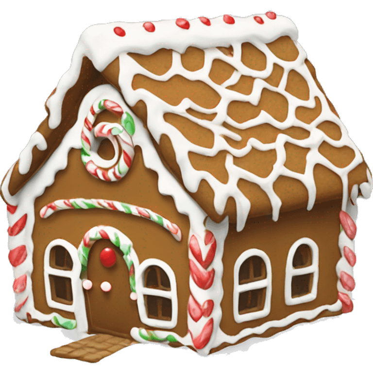 Gingerbread house with snow emoji