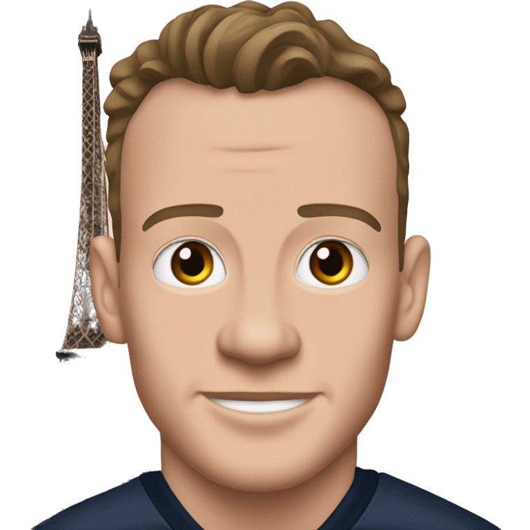 Jonathan Toews in front of the Eiffel Tower  emoji