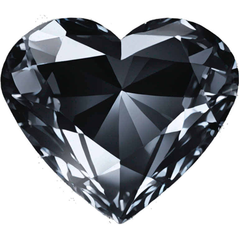 Heart shaped 56-carat black diamond emoji