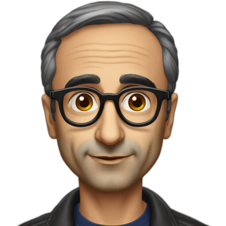 Eric Zemmour avec des lunettes de soleil emoji