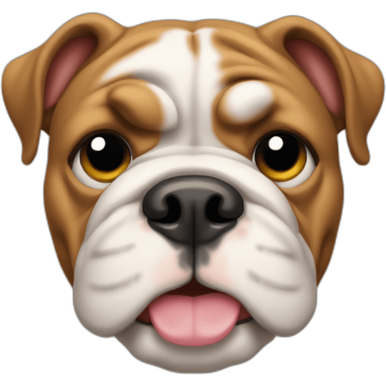 bulldog-winking emoji