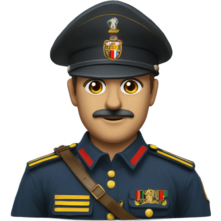 Create an emoji for rappresent "Arma dei Carabinieri" (italian gendarmerie) ,, without show guns  emoji