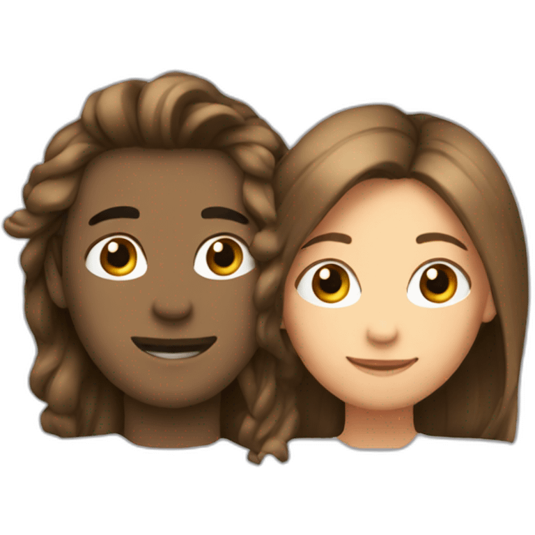 Couple hugging each other add hair in boy emoji