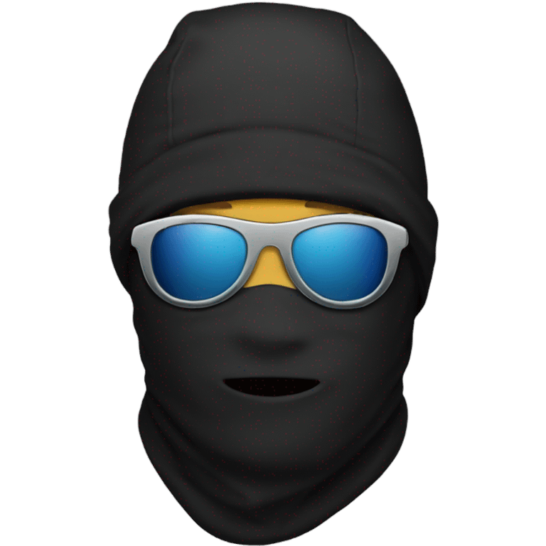 Man wearing balaclava and sunglasses emoji