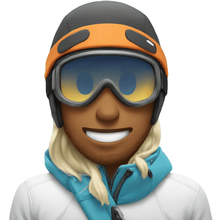 Snowboarding with friends  emoji