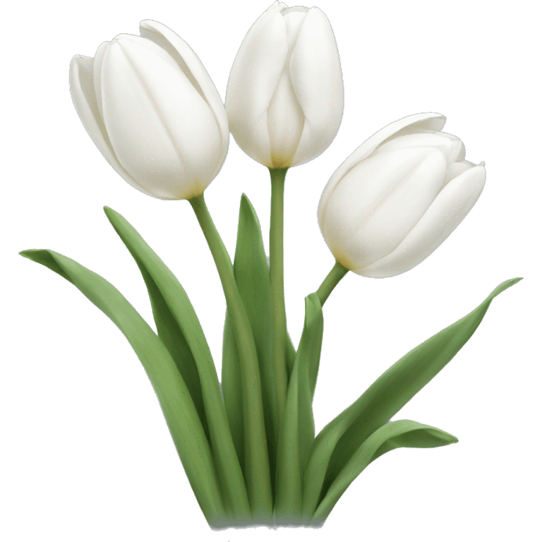 White tulips emoji