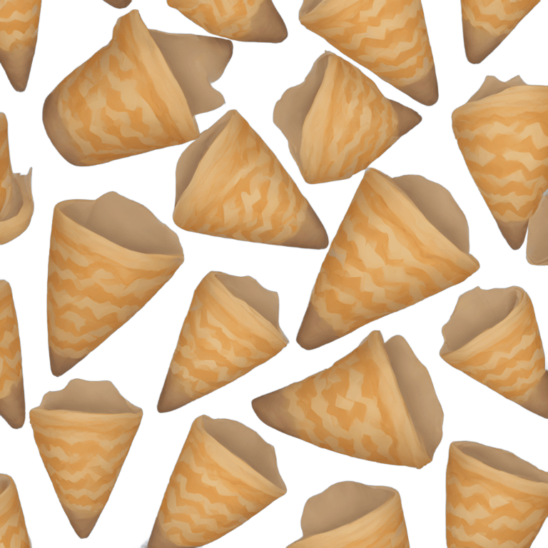 patterned cone emoji