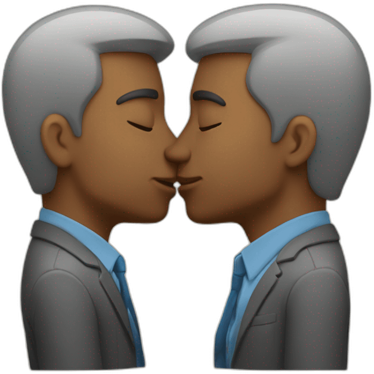 Two men kissing emoji