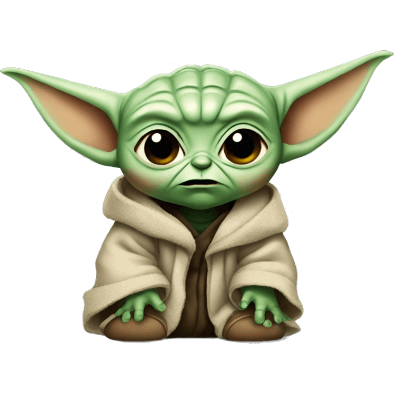 Angry baby yoda emoji