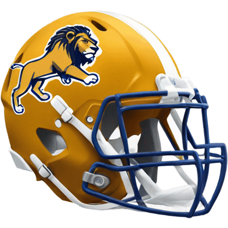 Lions football team logo helmet  emoji