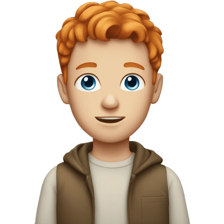 Boy with ginger hair and blue eyes emoji