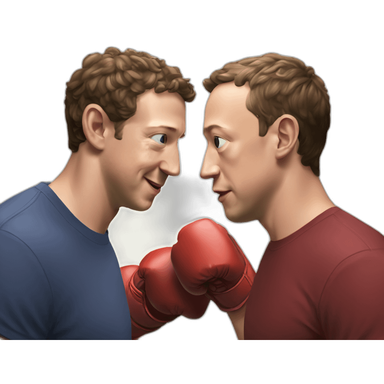 Mark Zuckerberg boxing with Elon Musk emoji