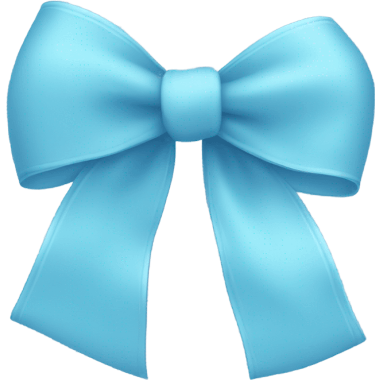 Light blue bow on light blue bow emoji