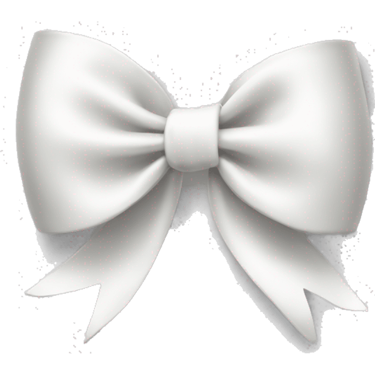 White bow on white bow emoji