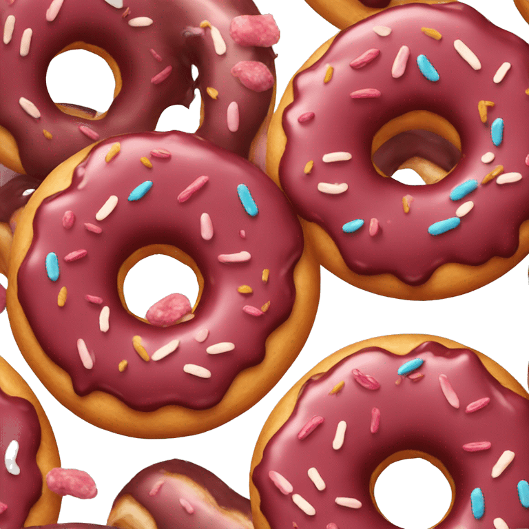 Burgundy donut emoji