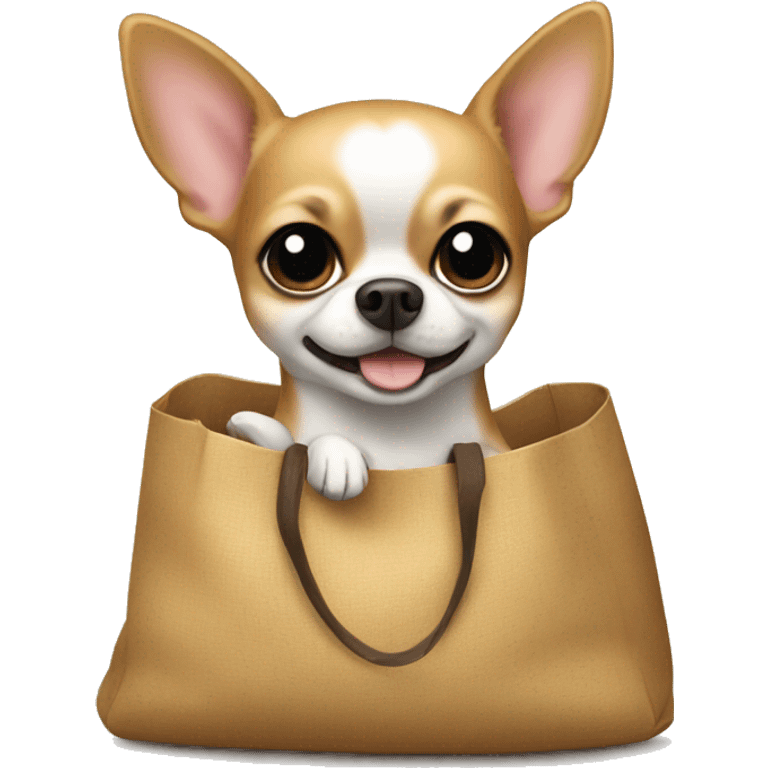 Chihuahua in bag emoji