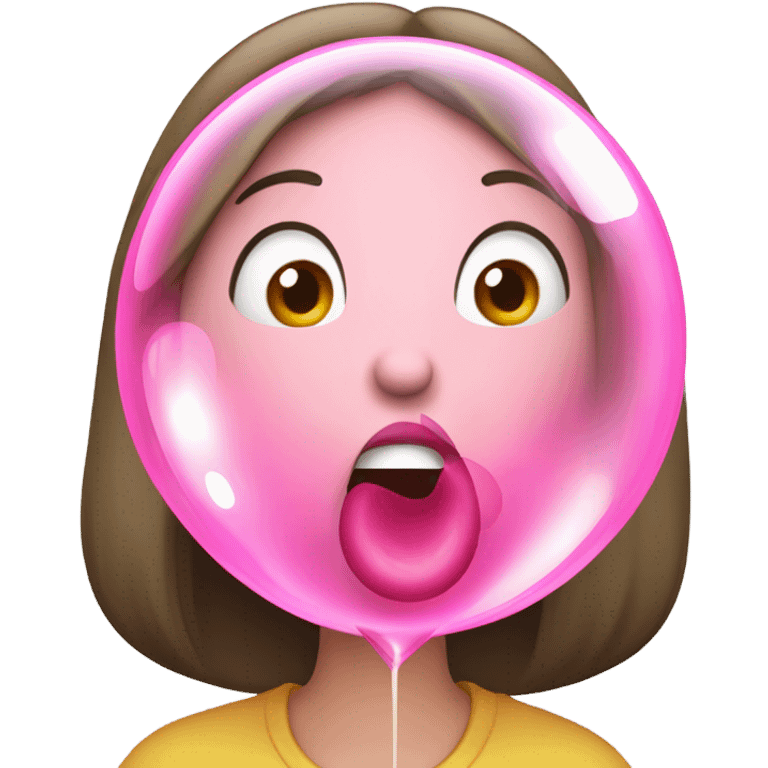 Bubble gum blowing bubble emoji