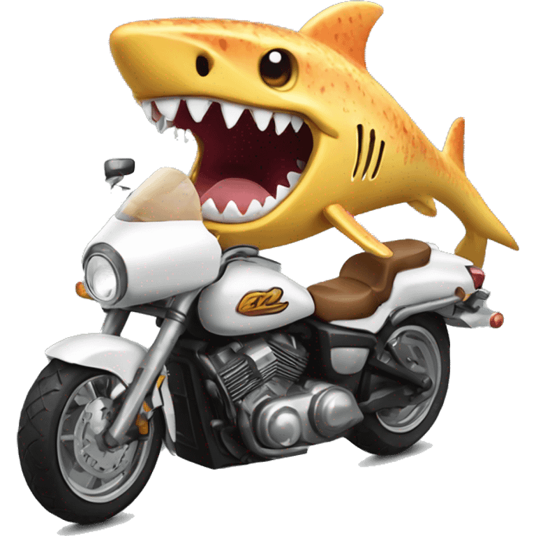 Motorcycle taco shark emoji