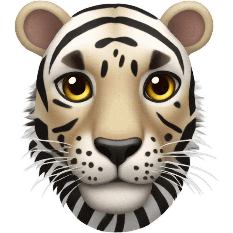 leopardo che accarezza una zebra emoji