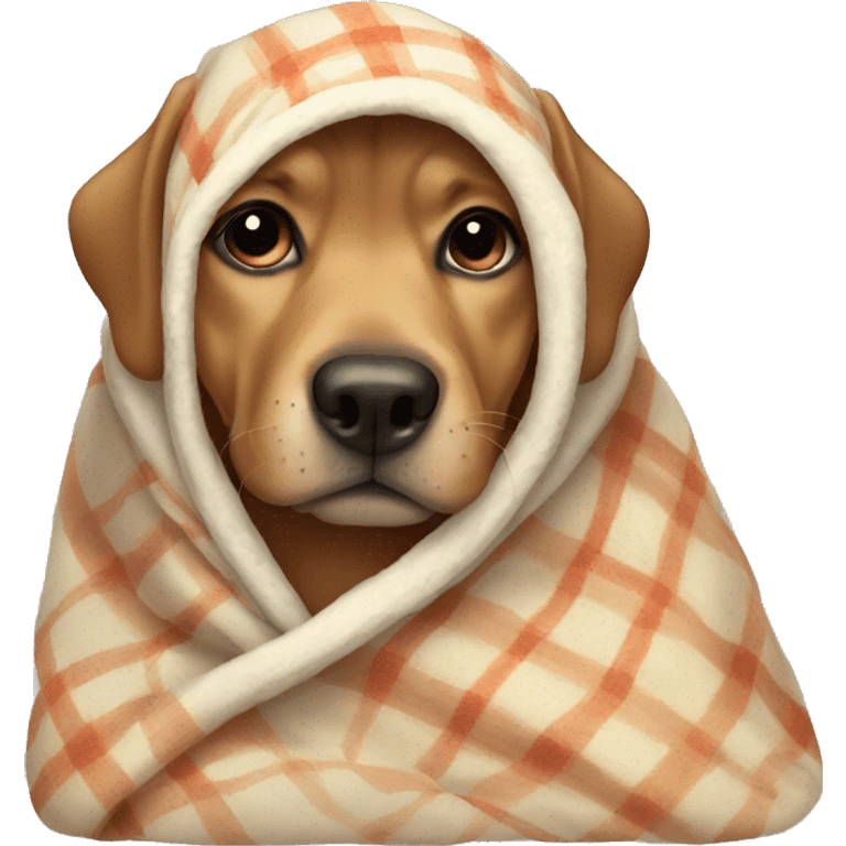 Dog wearing blanket  emoji